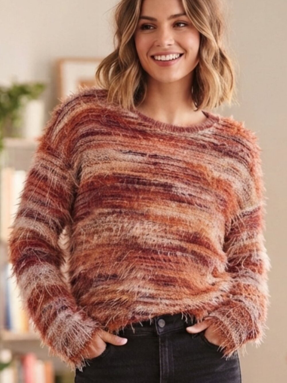 Cozy Tribal Sweater M